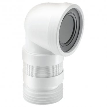 90° Flexible Toilet Pan Connector 140-290mm Length - WC-CON8F18