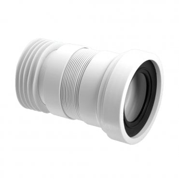 Flexible Straight WC Pan Connector 100 -160mm Length - WC-F18R