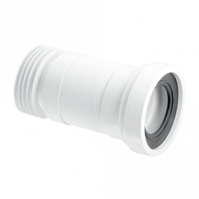 McAlpine Flexible Straight WC Pan Connector 170-410mm Length - WC-F26R