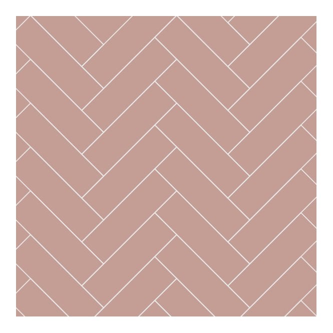 MultiPanel Antique Rose 2400mm x 598mm Herringbone Tile Effect Shower Board