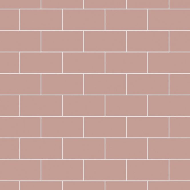 MultiPanel Antique Rose 2400mm x 598mm Metro Tile Effect Shower Board