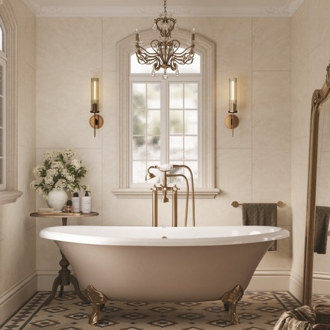 MultiPanel Cremona Marble 2400mm x 598mm XL Offset Tile Effect Shower Board