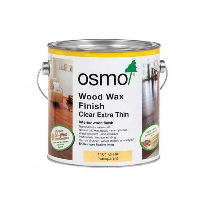 Osmo 1101 Clear Satin Extra Thin Wood Wax Finish