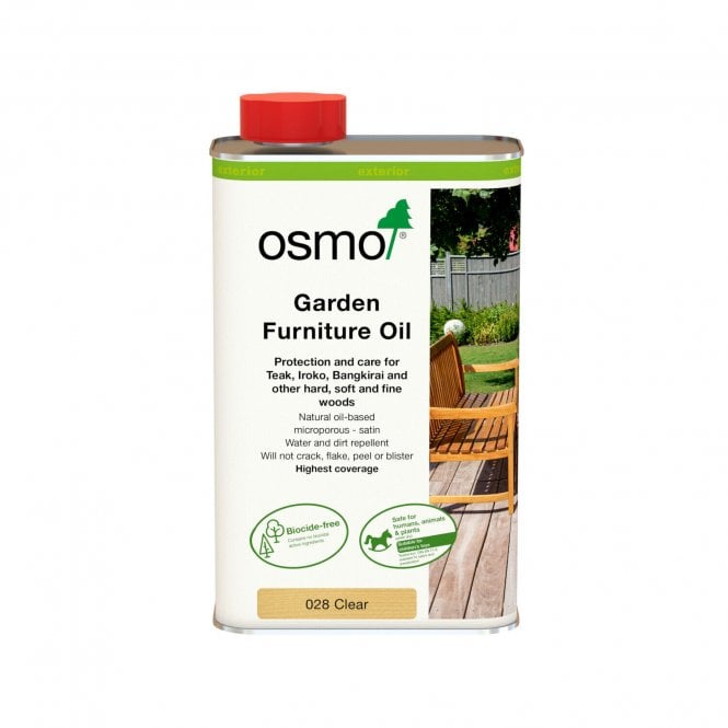 Osmo 1L 028- Clear Satin Garden Furniture Oil