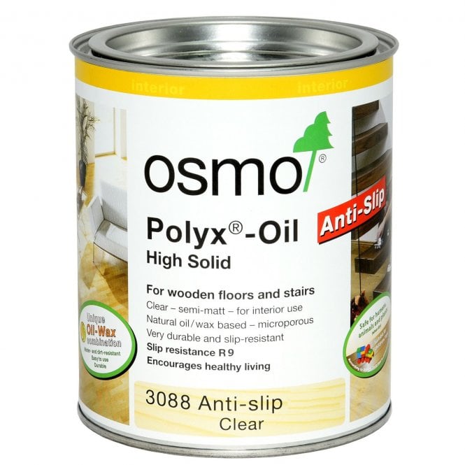 Osmo 3088 R9 Clear Semi-Matt Anti-Slip Polyx Oil 125ml