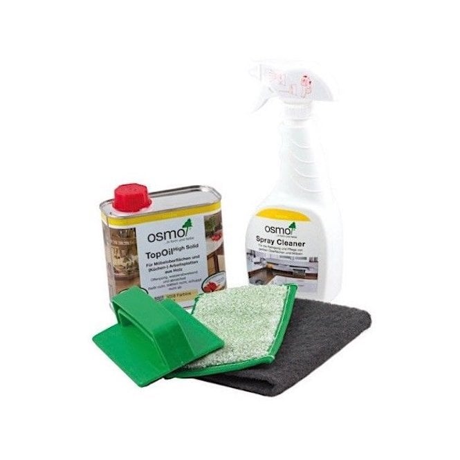 Osmo Top Oil Surface kit 11216 - Matt 3058 Top Oil / Spray Cleaner + Cloths
