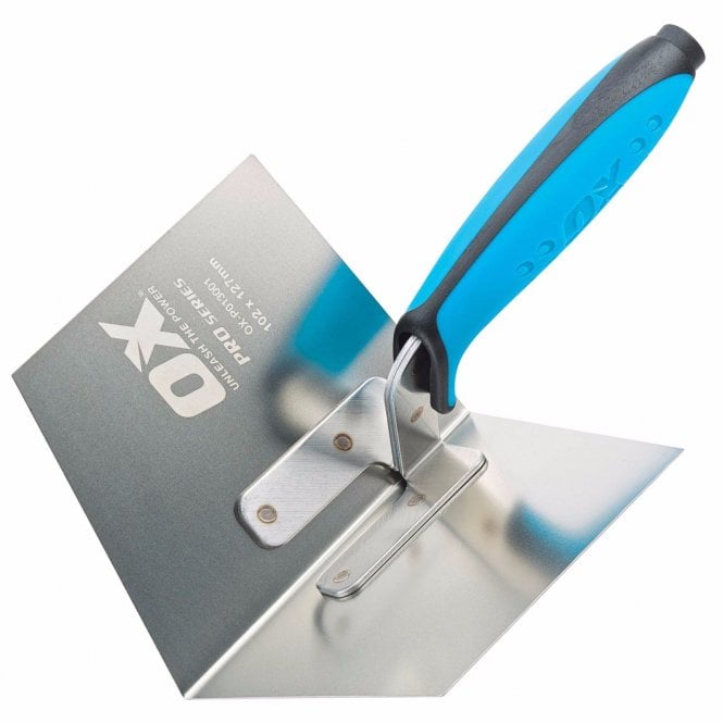 OX Tools 102mm x 127mm Pro Stainless Steel Internal Corner Trowel Ox-P013001