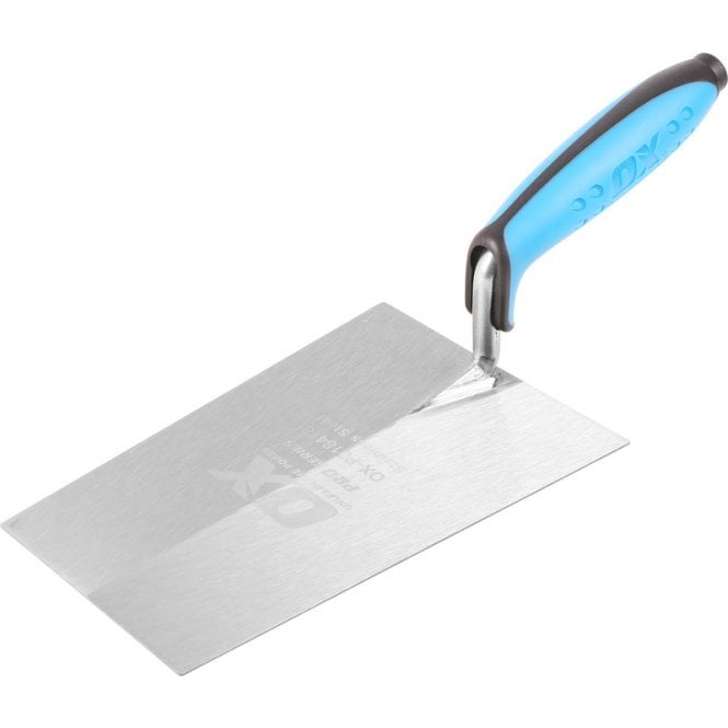 OX Tools 180mm Carbon Steel Pro Bucket Trowel with Dynagrip Handle Ox-P013718