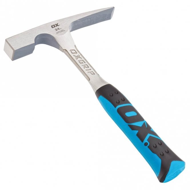 OX Tools 24Oz Pro 1-Piece Steel Non-Slip Brick Hammer Ox-P082424