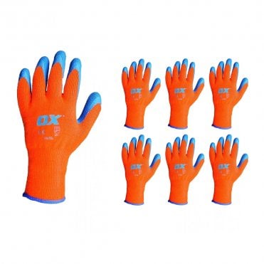 6x Thermal Grip Gloves - Size 9 (Large)