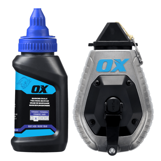 OX Tools Pro 100ft/30m Aluminum Chalk Reel Value Pack