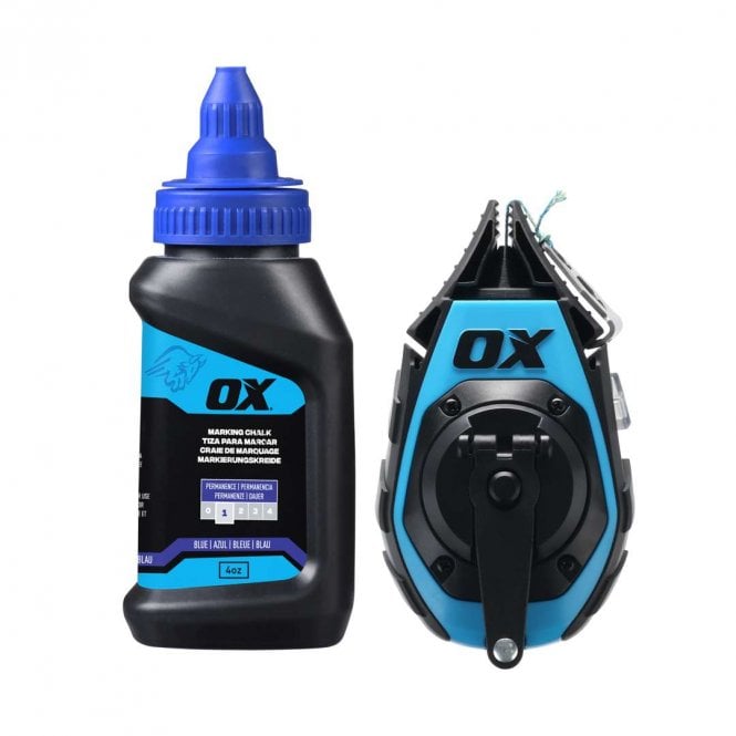 OX Tools Pro 50ft/15.25m Precision Chalk Reel Value Pack