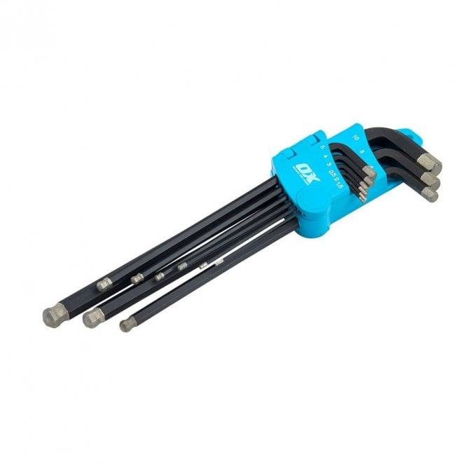 OX Tools PRO Diamond Tipped Hex Key Set 1.5-10mm  - 9 Pack