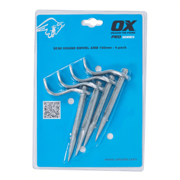 Pro Semi Round Swivel Arm Dutch Pin Pack Of 4