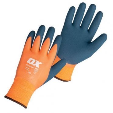 Sizes 9/10 Large/xL Waterproof Thermal Latex Safety Gloves