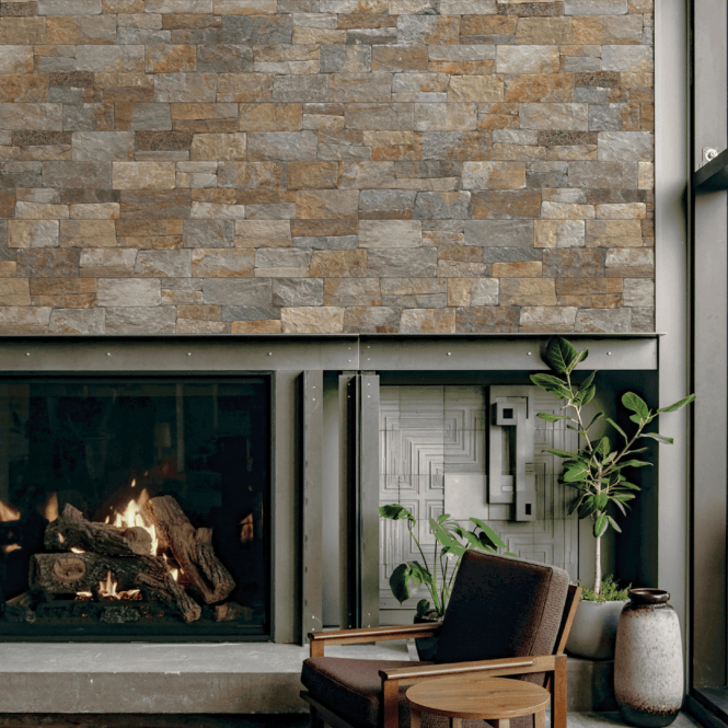 Pavestone 0.84m2 Cubo Caldo Porcelain Cladding Pack 600x200mm