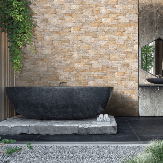 Pavestone 0.84m2 Cubo Naturale Porcelain Cladding Pack 600x200mm