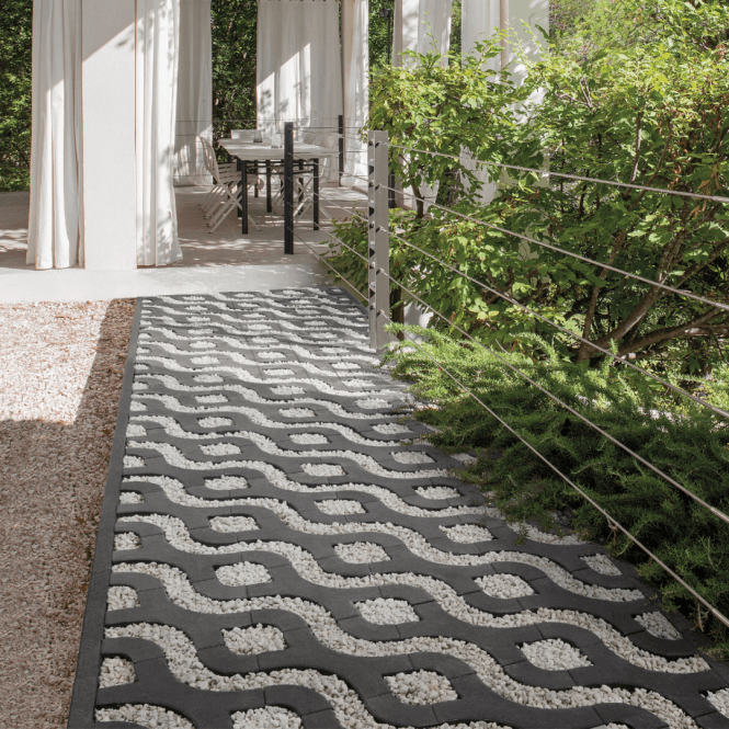 Pavestone 4.86m2 Virage Black Grasspark Permeable Paving Grid Pack 300x300mm