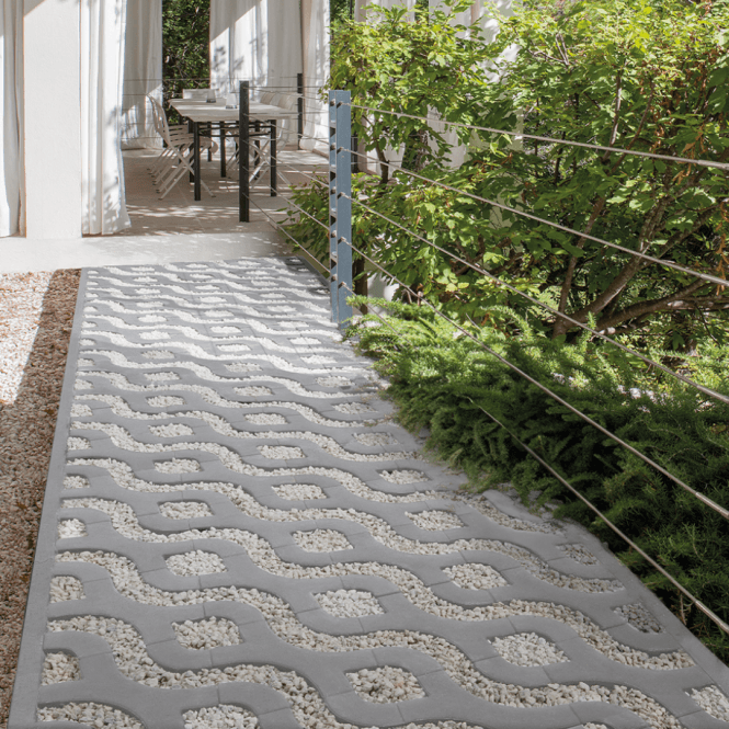 Pavestone 4.86m2 Virage Grey Grasspark Permeable Paving Grid Pack 300x300mm