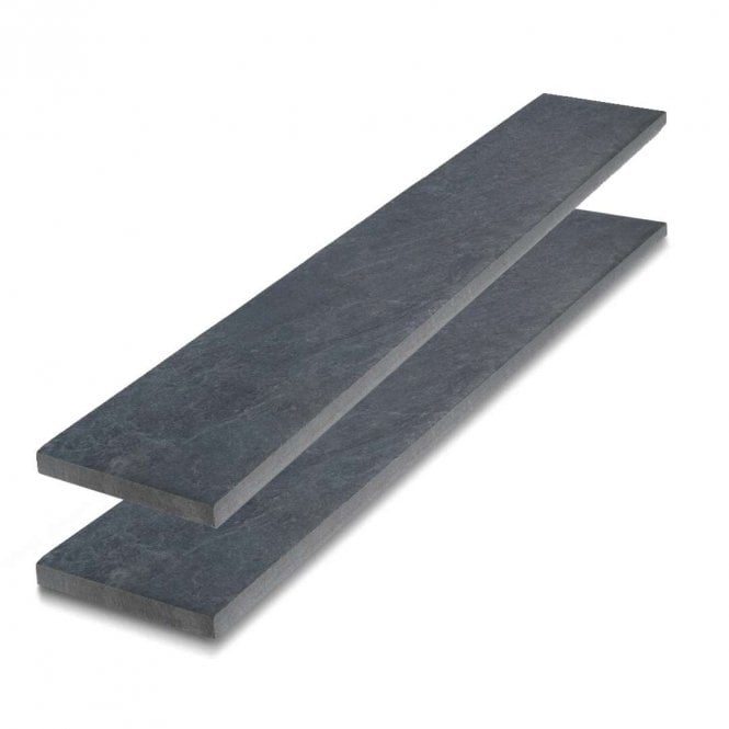Pavestone 900x150mm 900mm Black Porcelain Edging Pack of 2