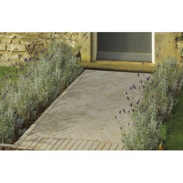 9m2 Natural Mint Stone Block Paving Pack 200x50mm