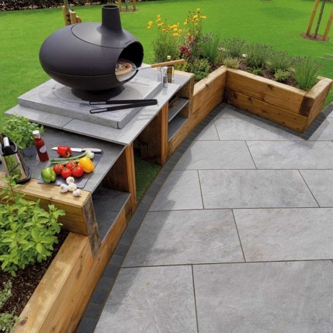 Pavestone Anthracite Porcelain Setts 200x100mm Pack of 20