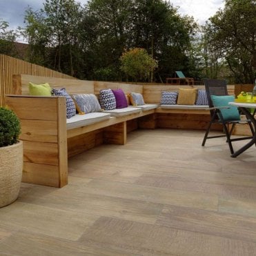 Deckwood Buff Porcelain Paving 1200x295mm
