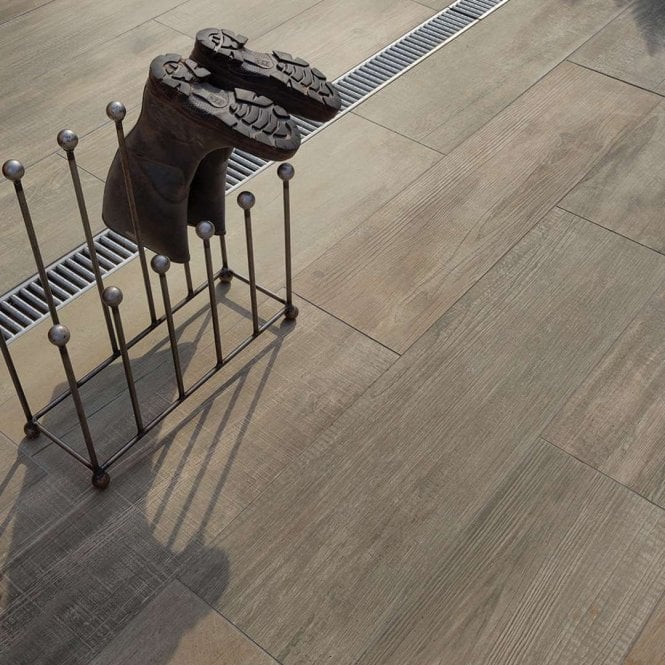 Pavestone Deckwood Cinder Porcelain Paving 1200x295mm