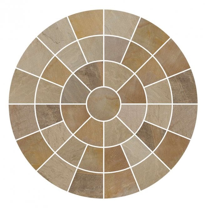 Pavestone Golden Fossil Natural Sandstone Full Circle Kit