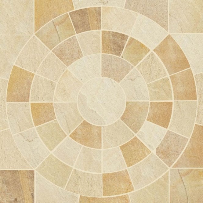 Pavestone Golden Fossil Natural Sandstone Full Circle