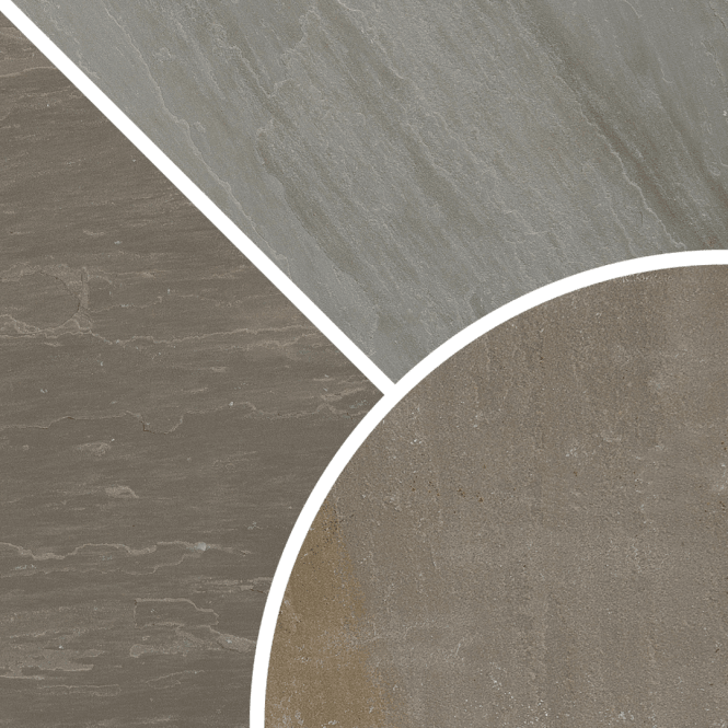 Pavestone Light Grey Natural Sandstone Squaring Off Kit For Circle
