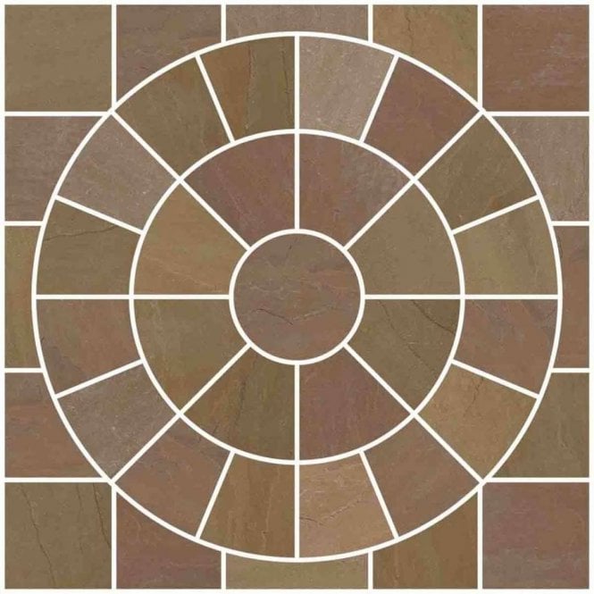 Pavestone Natural Stone Circle Features Tudor Oxford 2.7m squared circle kit