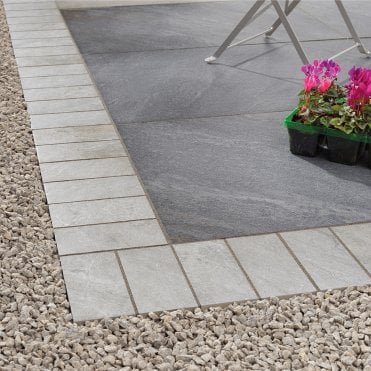 Porcelain Setts Paving in Grey