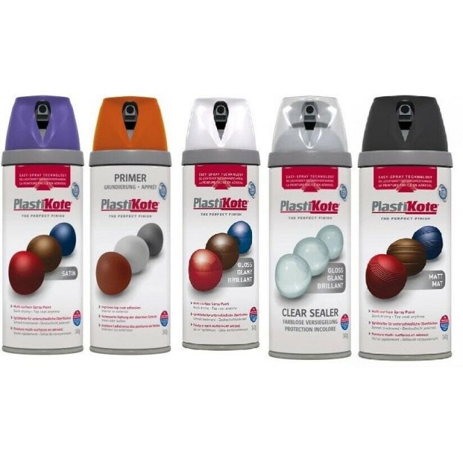 PlastiKote Twist & Spray Paint 400ML Chalk /Matt / Satin / Gloss /Sealer