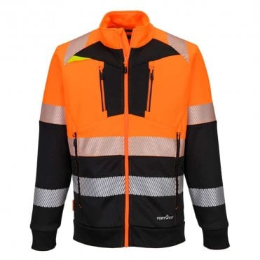 DX4 Hi-Vis Class 1 Funnel Neck Zipped Sweatshirt