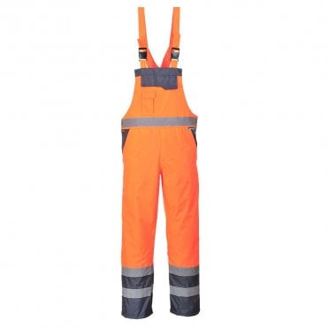 Hi-Vis Breathable Contrast Rain Bib & Brace