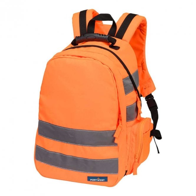 Portwest Orange Quick Release Hi-Vis Rucksack
