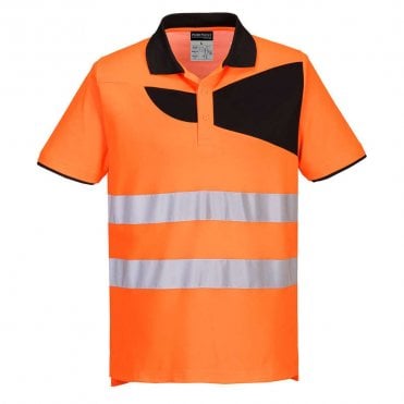 PW2 Hi-Vis Cotton Comfort Short Sleeve Polo Shirt