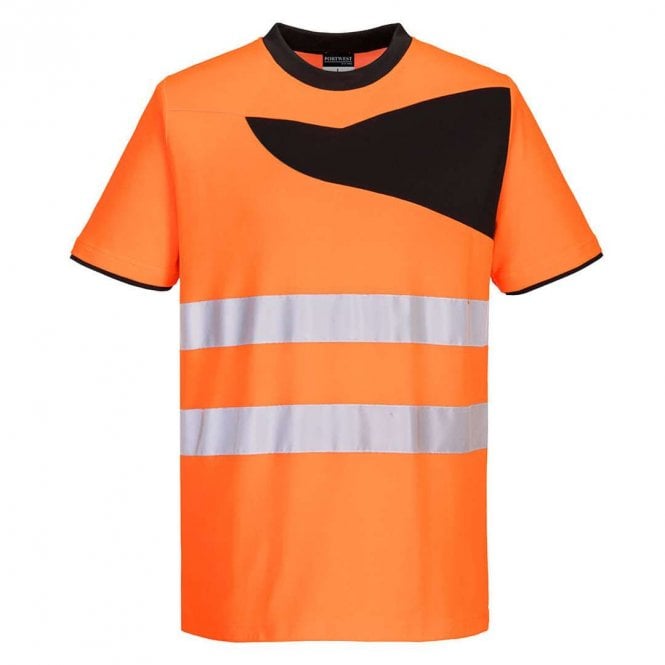 Portwest PW2 Hi-Vis Cotton Comfort Short Sleeve T-Shirt