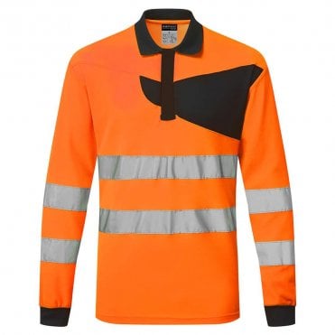 PW2 Hi-Vis Long Sleeve Polo Shirt