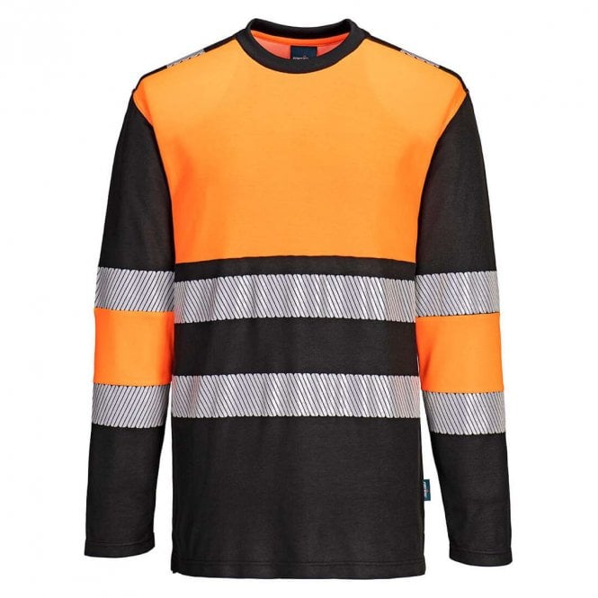 Portwest PW3 Hi-Vis Cotton Comfort Class 1 Long Sleeve T-Shirt
