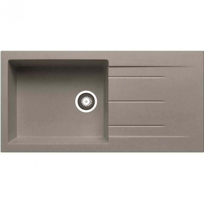 Prima+ Granite 1.0 Bowl & Drainer Inset Light Grey Kitchen Sink - 1000mm x 500mm