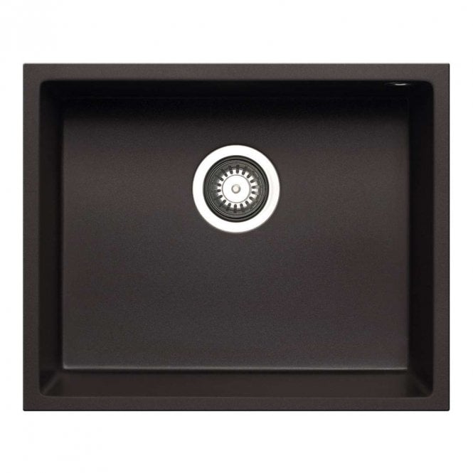 Prima+ Granite 1.0 Bowl Undermount Black Kitchen Sink - 540mm x 440mm