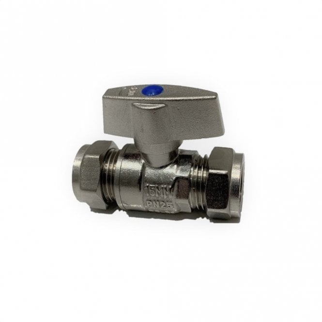 Primaflow 15mm Full Isolating Valve with On/Off Handle Chrome (10 Pack)
