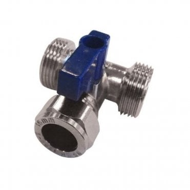 15mm x 3/4" Washing Machine Valve Tee Dual Appliance