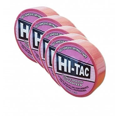 5x Pink Hi-Tac Self Adhesive Scrim - 50mm x 90m