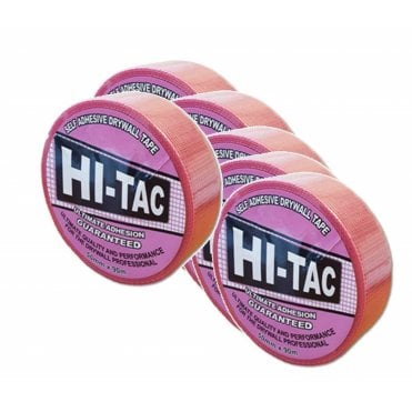 6x Pink Hi-Tac Self Adhesive Scrim - 50mm x 90m