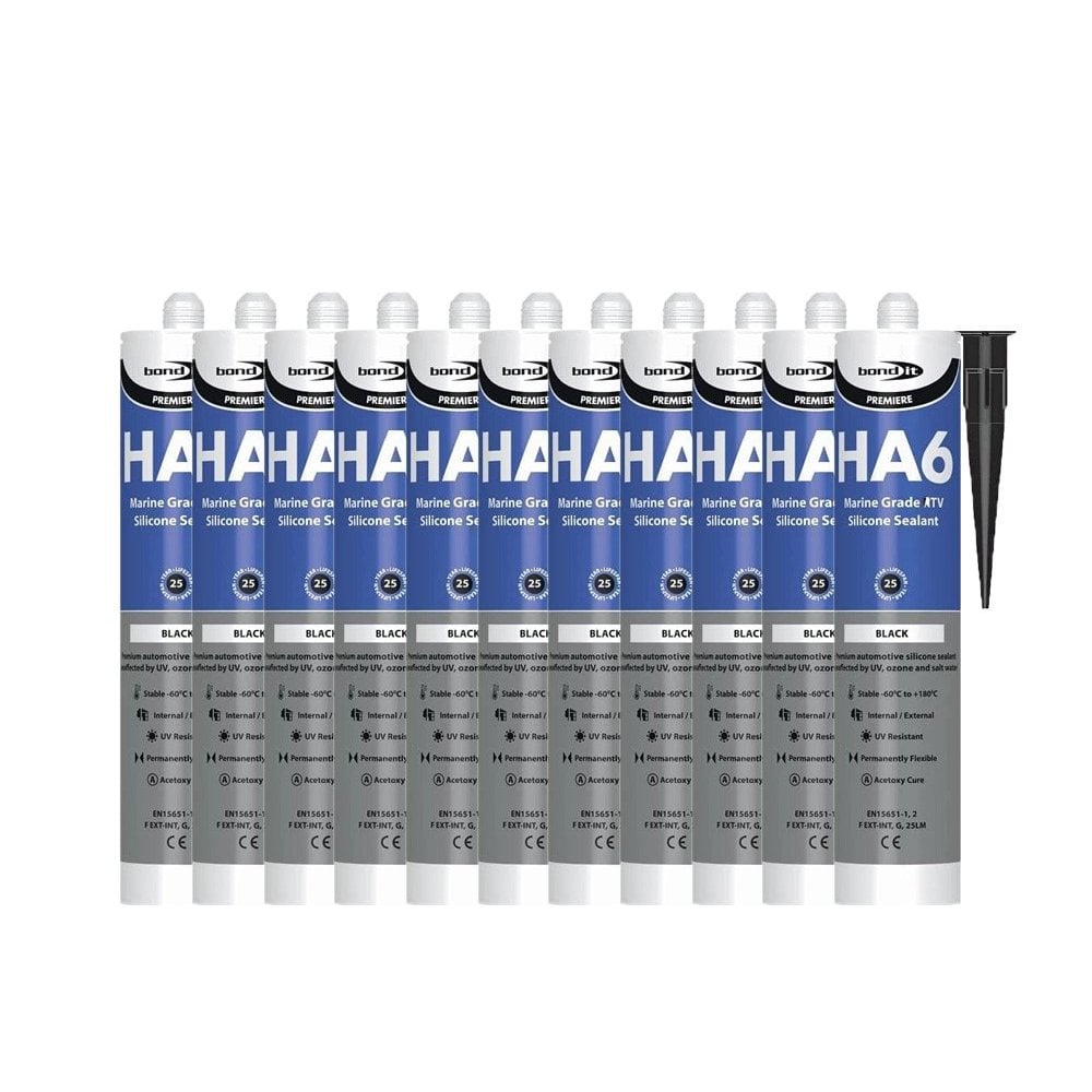 12x Bond It Clear HA6 RTV Silicone Sealant Marine Aquarium Safe Water Fish Tank