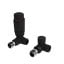 K-Design Black Corner TRV Thermostatic Radiator Valve Pack