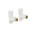 Modern Angled Radiator Valves White (Pair) - WHITE-ANG